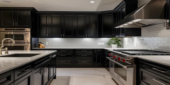 کابینت نئوکلاسیک مشکی