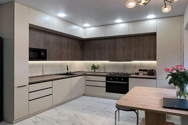 کابینت پلکانی دو رنگ