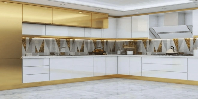 کابینت پلکانی دو رنگ