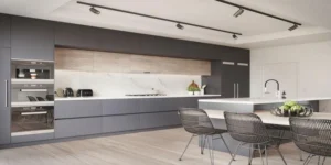 کابینت پله ای سفید طوسی