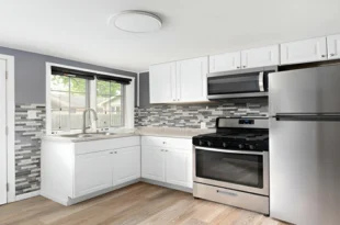 کابینت ساده برای آشپزخانه کوچک