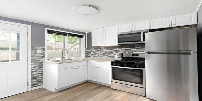 کابینت ساده برای آشپزخانه کوچک