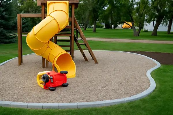 ایده های طراحی محوطه با جدول بتنی رنگی