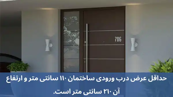 ابعاد استاندارد درب ورودی ساختمان