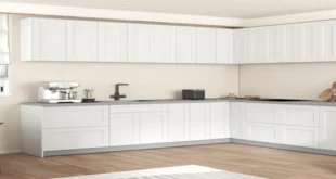 کابینت ال شکل سفید