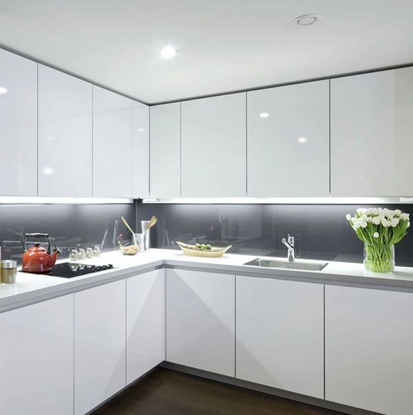 کابینت ال شکل سفید