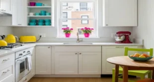 کابینت سفید برای آشپزخانه کوچک