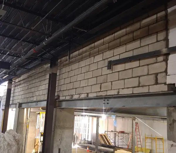 دیوار چینی در ساختمان اسکلت فلزی