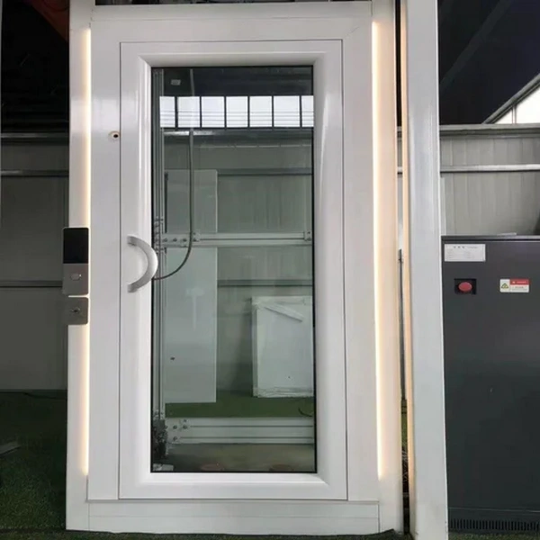 درب لولایی شیشه ای آسانسور