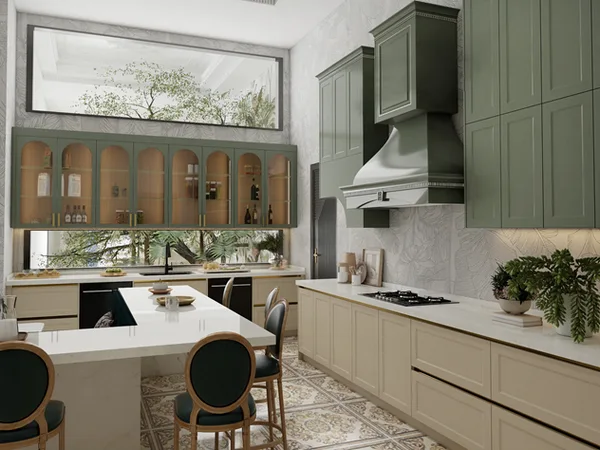 کابینت رنگ بژ