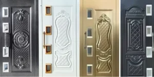 درب لولایی آسانسور طرح دار