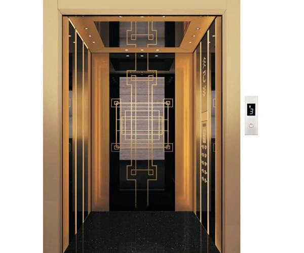 کابین آسانسور دودی طلایی