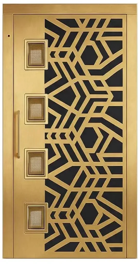 درب اسانسور استیل طلایی