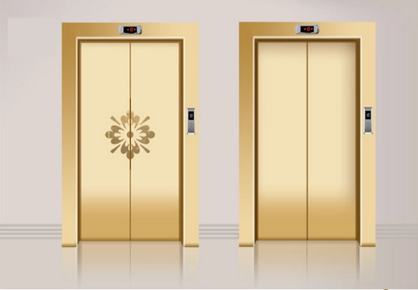 درب اسانسور استیل طلایی