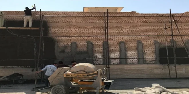 سیمان کاری با دستگاه ملات پاش