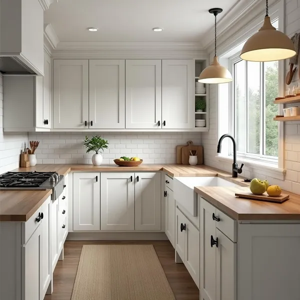 کابینت آشپزخانه کوچک پنجره دار