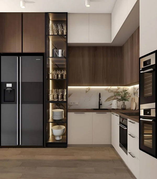 طراحی کابینت برای آشپزخانه ال