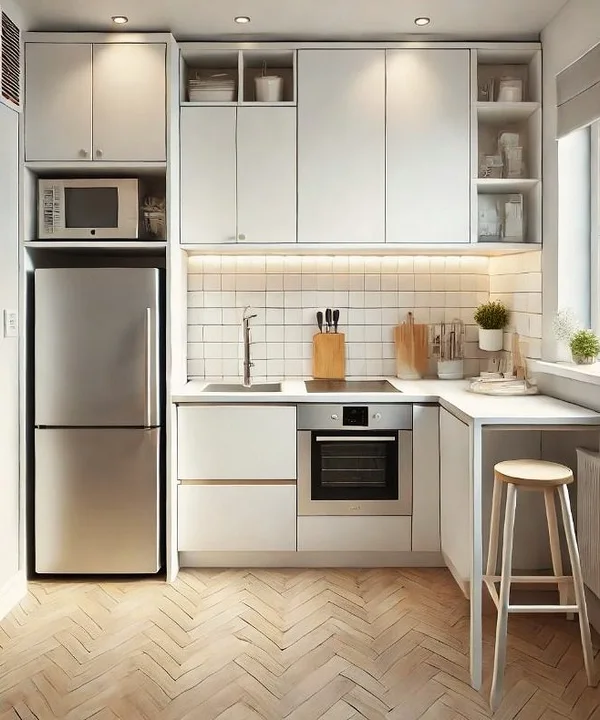 طراحی کابینت برای آشپزخانه 4 متری