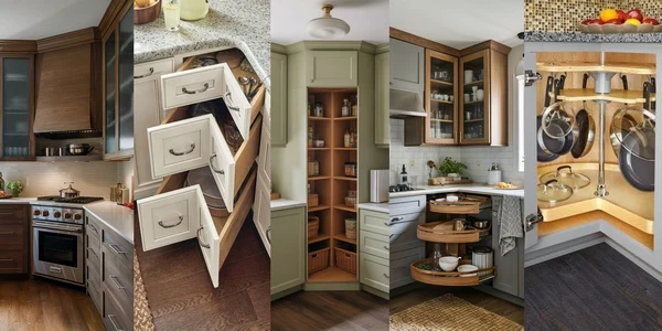 طراحی کابینت آشپزخانه مربع