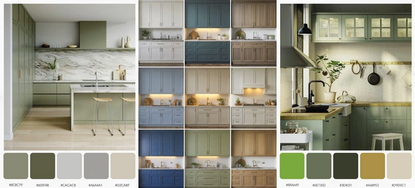 طراحی کابینت آشپزخانه مربع
