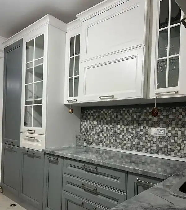 کابینت وکیوم سفید طوسی