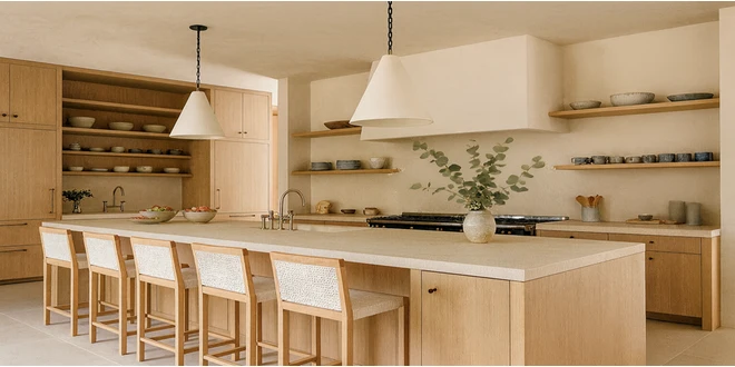 کابینت چوب روشن