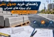 راهنمای خرید جدول بتنی برای پروژه های عمرانی