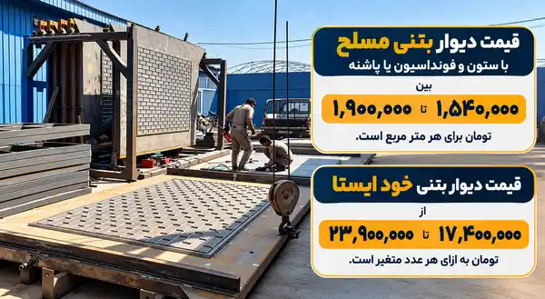 دیوار آماده بتنی برای پروژه بزرگ