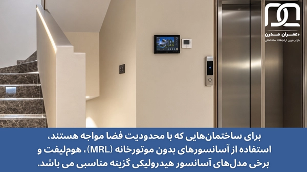 آسانسور مناسب ساختمان های با محدودیت فضا