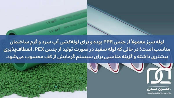 تفاوت لوله سبز و سفید