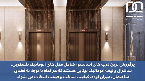 پرفروش ترین درب های آسانسور