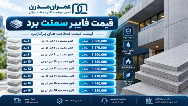 قیمت فایبر سمنت برد